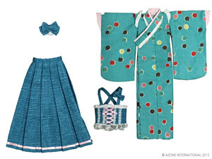 Modish Kimono/Hakama Set -Star Candy- (Blue Green), Azone, Accessories, 1/6, 4582119982546